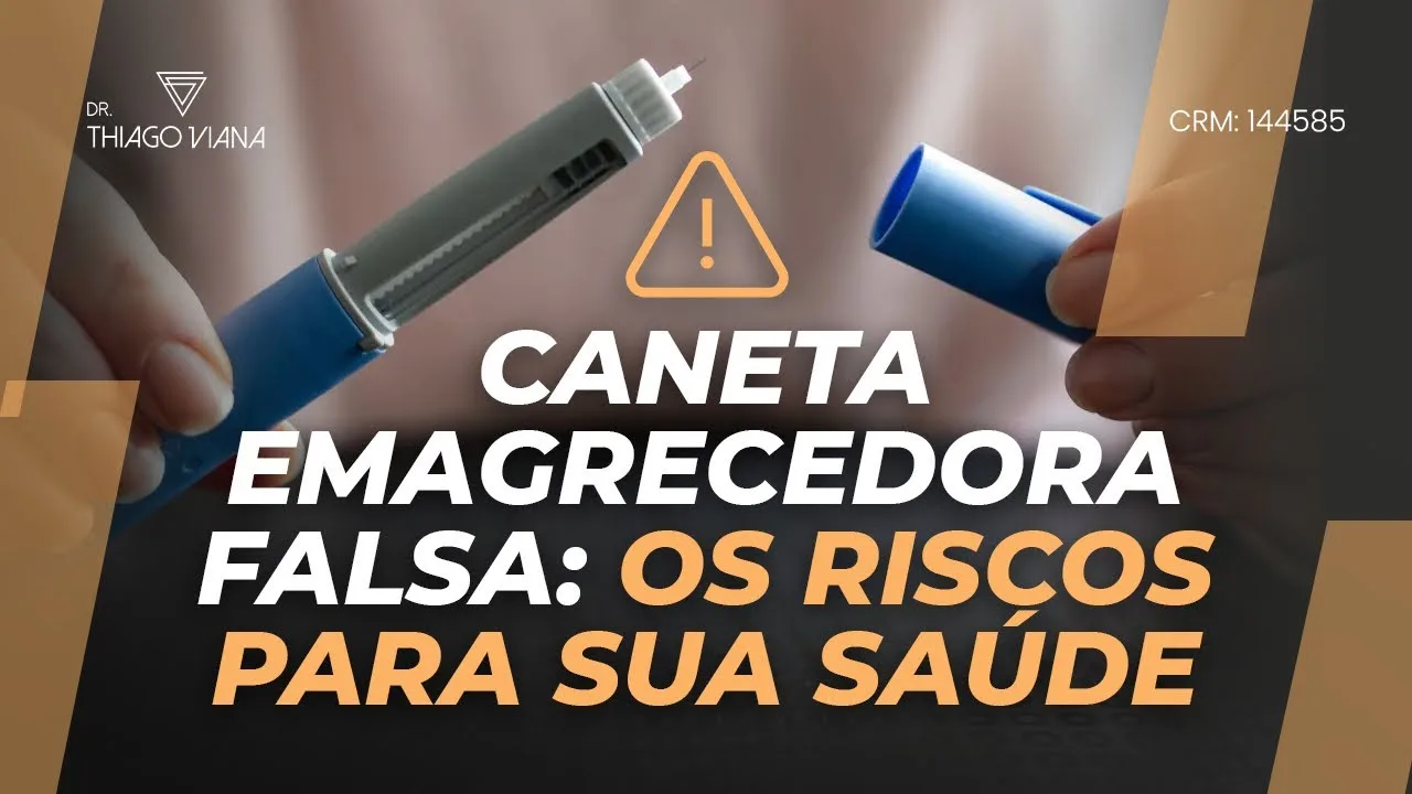 Capa do vídeo: CANETA EMAGRECEDORA FALSA: Os riscos para sua saúde