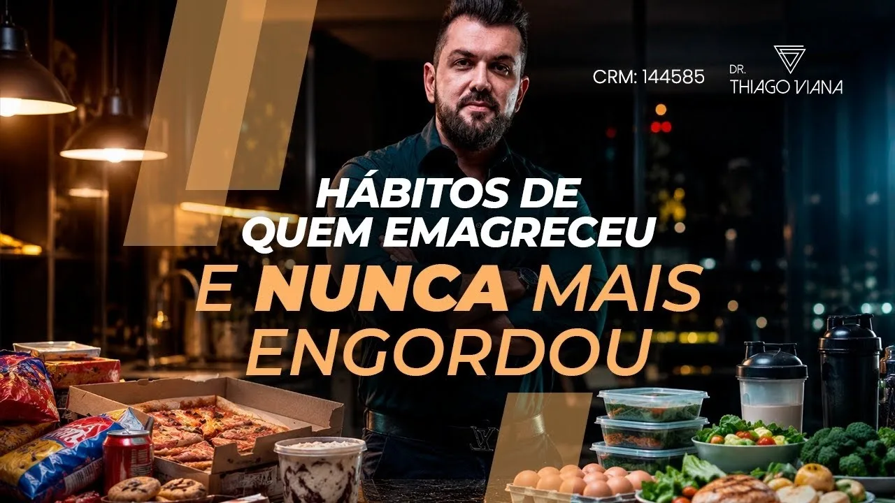 Capa do vídeo: Hábitos de Quem Emagreceu e NUNCA Mais Engordou